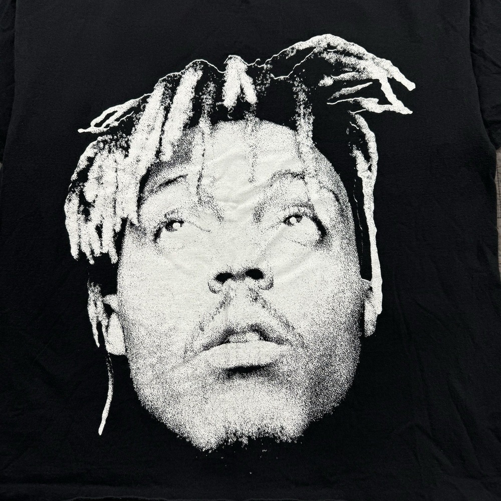 Juice Wrld T Shirt Men Large Black Rap Double Sided Graphic Shadows In My Room - Picture 2 of 9